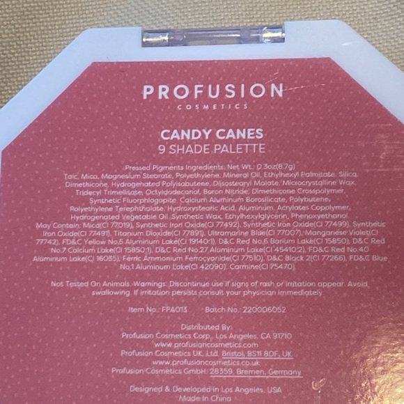 9 color Profusion Palette Candy Cane Compact Frost Glitter Eyeshadow - Picture 5 of 6